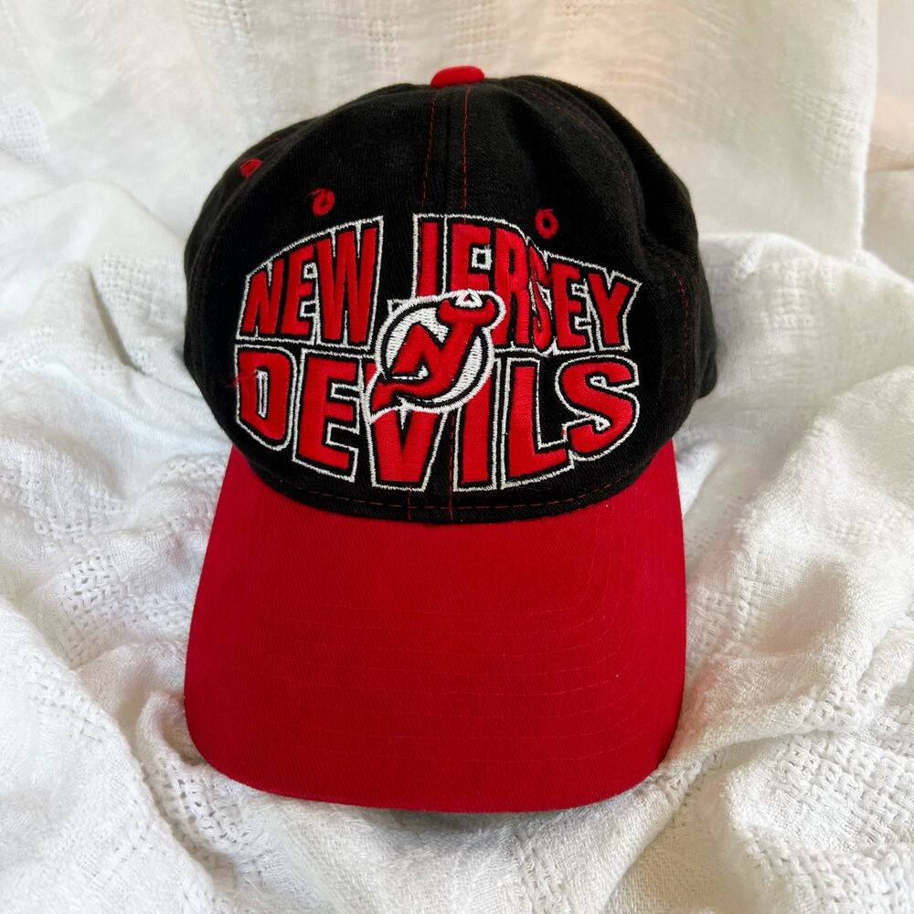 Vintage 90s Starter New Jersey Devils Snapback Hat The Right Hat Made Korea NHL